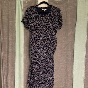 Navy blue maternity dress
